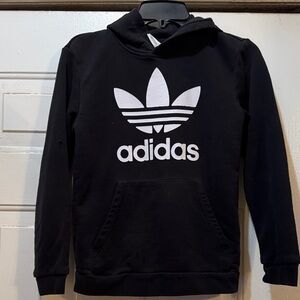 Adidas Black Pullover with White Trefoil Logo